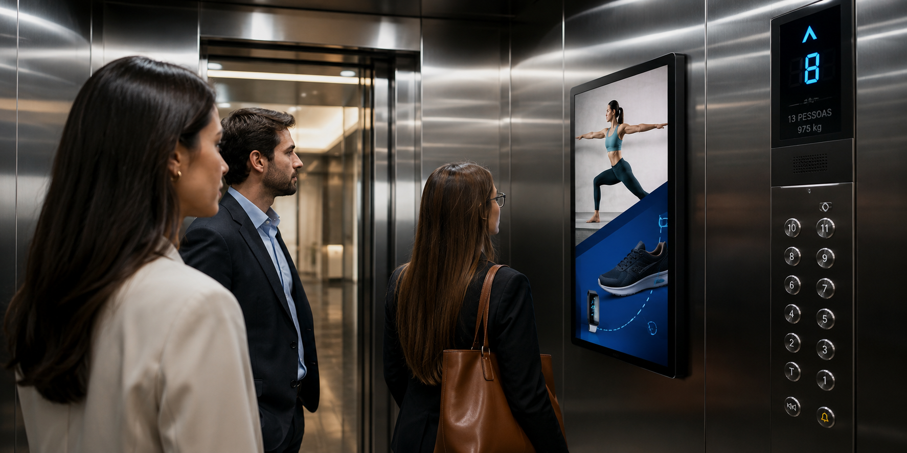 Telas em elevadores